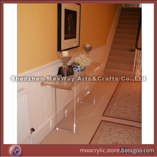 Transparent acrylic furniture hall table